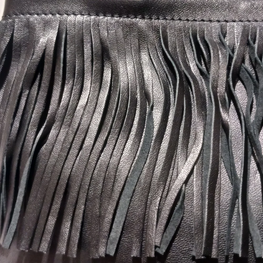 DANIER Fringe Leather Satchel Bag